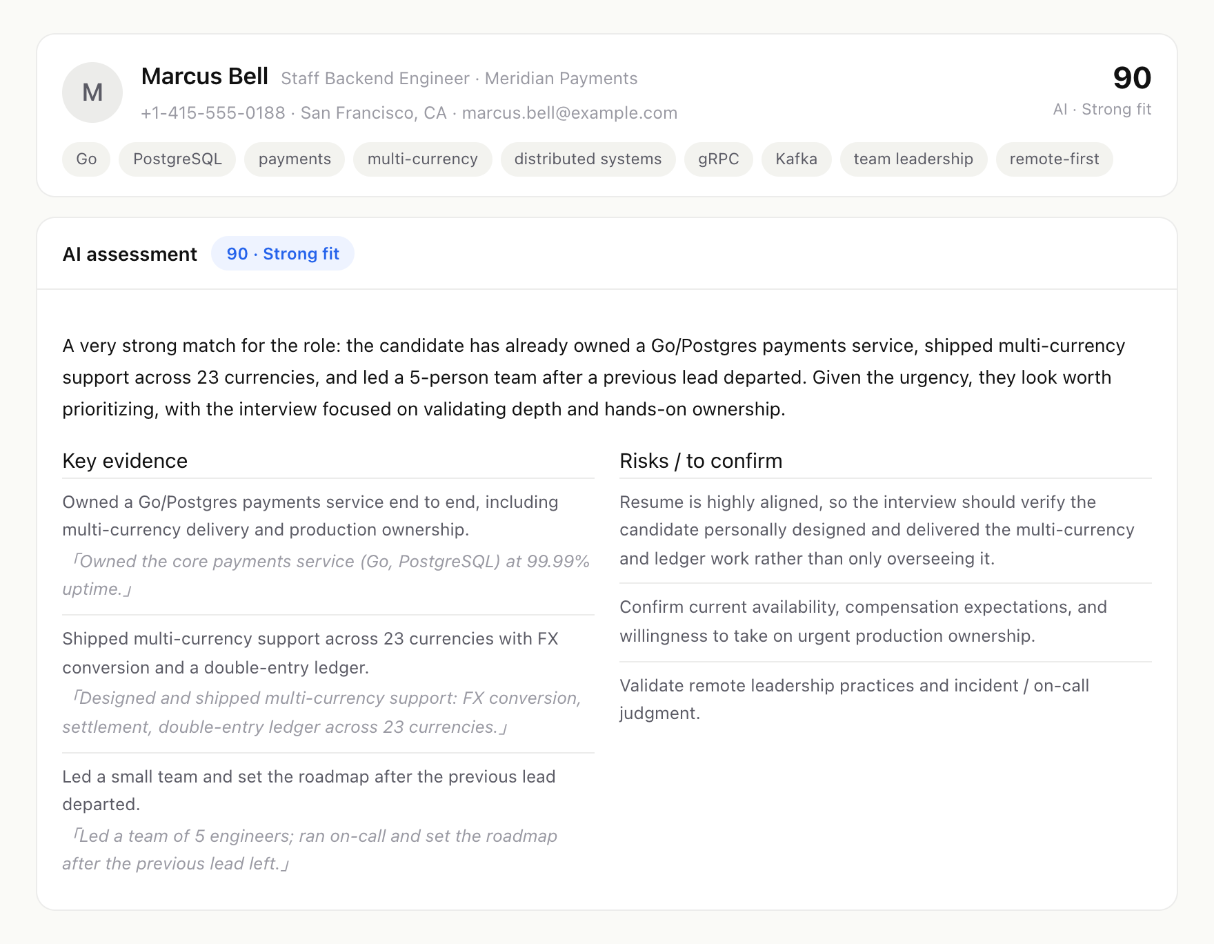 MiraHire resume import and AI standardization